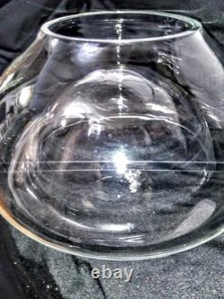 Vintage Rare Hand Blown Murano Glass MCM Double Wall Convex Bowl 10in Wide 5 Hgt