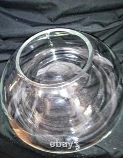 Vintage Rare Hand Blown Murano Glass MCM Double Wall Convex Bowl 10in Wide 5 Hgt