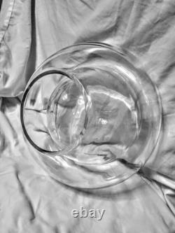 Vintage Rare Hand Blown Murano Glass MCM Double Wall Convex Bowl 10in Wide 5 Hgt