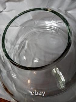 Vintage Rare Hand Blown Murano Glass MCM Double Wall Convex Bowl 10in Wide 5 Hgt