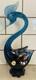 Vintage Rare Murano Hand Blown Art Glass Blue & Multi Color Swan Venezia