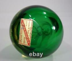 Vintage Retro Italian Murano Art Glass Pear Paperweight Sommerso