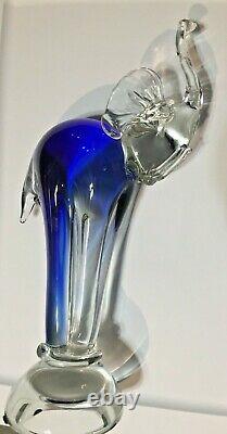 Vintage Stunning Art Glass Murano Sculpture Elephant 17 Tall