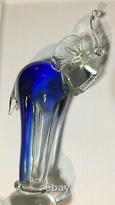 Vintage Stunning Art Glass Murano Sculpture Elephant 17 Tall