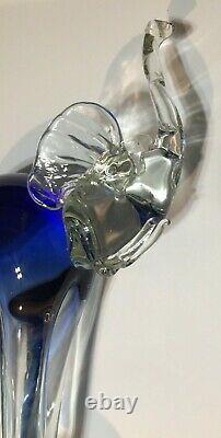 Vintage Stunning Art Glass Murano Sculpture Elephant 17 Tall