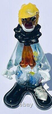 Vintage Toscany Venetican Hand Blown Murano Collector Glass Clown