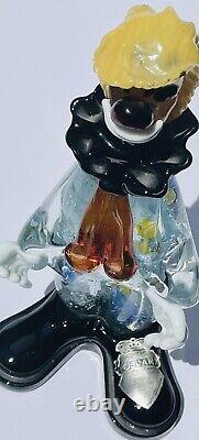 Vintage Toscany Venetican Hand Blown Murano Collector Glass Clown