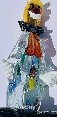 Vintage Toscany Venetican Hand Blown Murano Collector Glass Clown