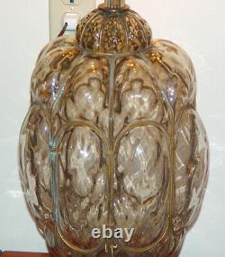 Vintage Venetian Caged Glass Hand Blown Murano Table Lamp WORKS