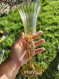 Vintage Venetian Murano Art Glass Hand Blown Goblet Excellent