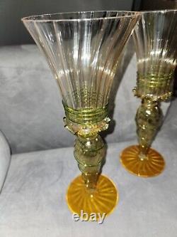 Vintage Venetian Murano Art Glass Hand Blown Goblet Excellent