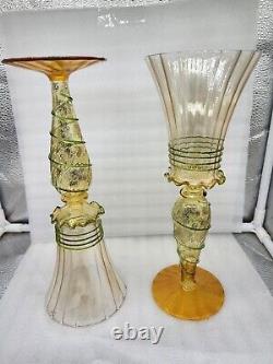 Vintage Venetian Murano Art Glass Hand Blown Goblet Excellent