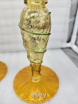 Vintage Venetian Murano Art Glass Hand Blown Goblet Excellent