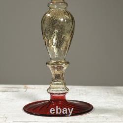 Vintage Venetian Murano Art Glass Hand Blown Goblet (Pair)