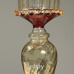 Vintage Venetian Murano Art Glass Hand Blown Goblet (Pair)