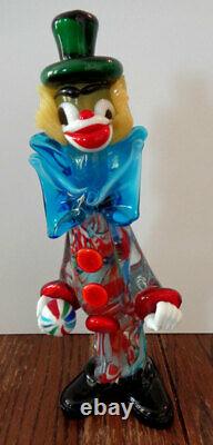 Vintage Venetian Murano Hand-Blown Glass Clowns - lot of 3