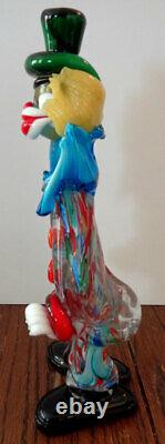 Vintage Venetian Murano Hand-Blown Glass Clowns - lot of 3