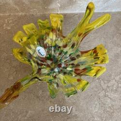Vintage Venetian Murano Hand-blown Glass Bird Original J. I. Co. Made in Italy