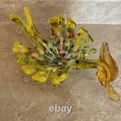 Vintage Venetian Murano Hand-blown Glass Bird Original J. I. Co. Made in Italy