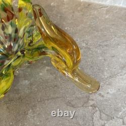 Vintage Venetian Murano Hand-blown Glass Bird Original J. I. Co. Made in Italy