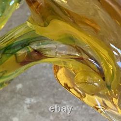 Vintage Venetian Murano Hand-blown Glass Bird Original J. I. Co. Made in Italy