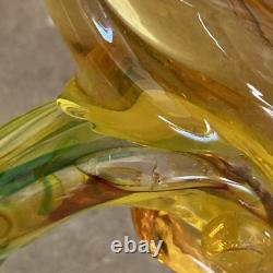 Vintage Venetian Murano Hand-blown Glass Bird Original J. I. Co. Made in Italy