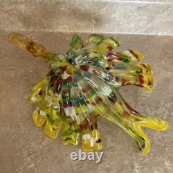 Vintage Venetian Murano Hand-blown Glass Bird Original J. I. Co. Made in Italy
