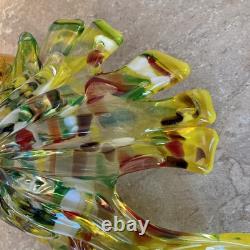 Vintage Venetian Murano Hand-blown Glass Bird Original J. I. Co. Made in Italy