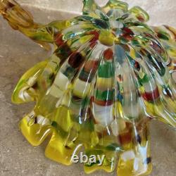 Vintage Venetian Murano Hand-blown Glass Bird Original J. I. Co. Made in Italy