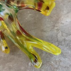 Vintage Venetian Murano Hand-blown Glass Bird Original J. I. Co. Made in Italy