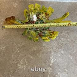 Vintage Venetian Murano Hand-blown Glass Bird Original J. I. Co. Made in Italy