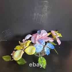 Vintage Venetian Murano Italy Art Glass Flower Arrangement