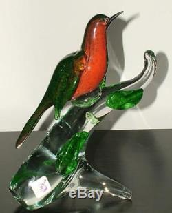 Vintage Vetro Artistico Murano Glass 9 BIRD ON A BRANCH