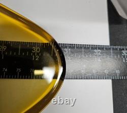 Vintage XL Amber Murano Style Art Glass Freeform Centerpiece Bowl 31 Hand Blown