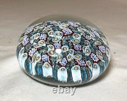 Vintage hand blown ITALIAN Murano art studio glass millefiori paperweight