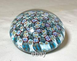 Vintage hand blown ITALIAN Murano art studio glass millefiori paperweight