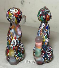 Vintage hand blown ITALIAN Murano art studio glass millefiori paperweight