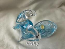 Vintage hand blown Murano Italian art studio glass goat sculpture statue