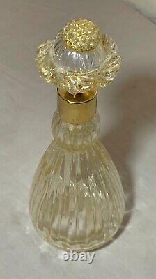 Vintage hand blown Murano Venetian golf flek brass glass perfume bottle atomizer