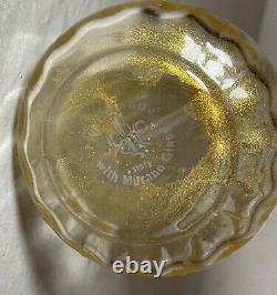 Vintage hand blown Murano Venetian golf flek brass glass perfume bottle atomizer