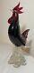 Vintage hand blown glass Murano Italian bird rooster chicken statue sculpture