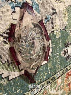 Vintage mid century hand-blown Murano glass centerpiece bowl