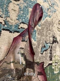 Vintage mid century hand-blown Murano glass centerpiece bowl