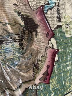 Vintage mid century hand-blown Murano glass centerpiece bowl