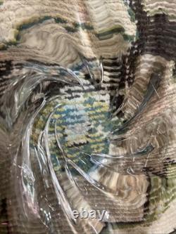 Vintage mid century hand-blown Murano glass centerpiece bowl