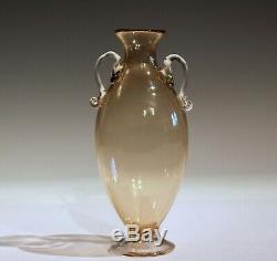 Vittorio Zecchin for Cappellin & Venini Murano Glass Vase Italian Acid Etched