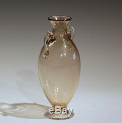 Vittorio Zecchin for Cappellin & Venini Murano Glass Vase Italian Acid Etched