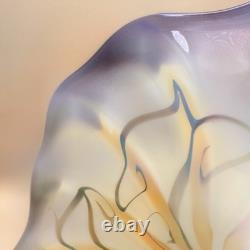 Viz Glass Inc. Genuine Hand Blown Murano Style Art Glass Scallop Decor New