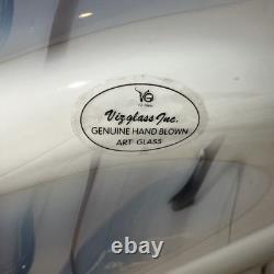 Viz Glass Inc. Genuine Hand Blown Murano Style Art Glass Scallop Decor New Viz Glass Inc. Genuine Hand Blown Murano Style Art Glass Scallop Decor New