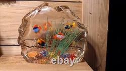 Vntg Murano Art Glass Fish Aquarium Glass Sculpture 1950s Barbini Cenedese Style